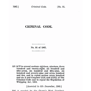 Criminal Code Amendment Act 1965